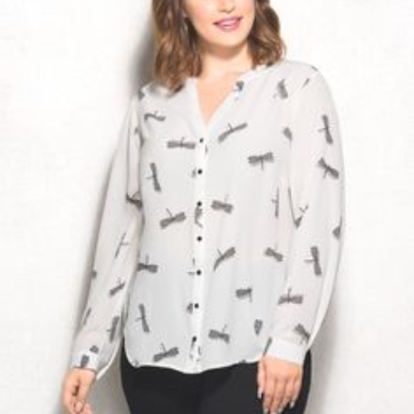 Dress Barn Tops Dragonfly Plus Size Blouse From Poshmark